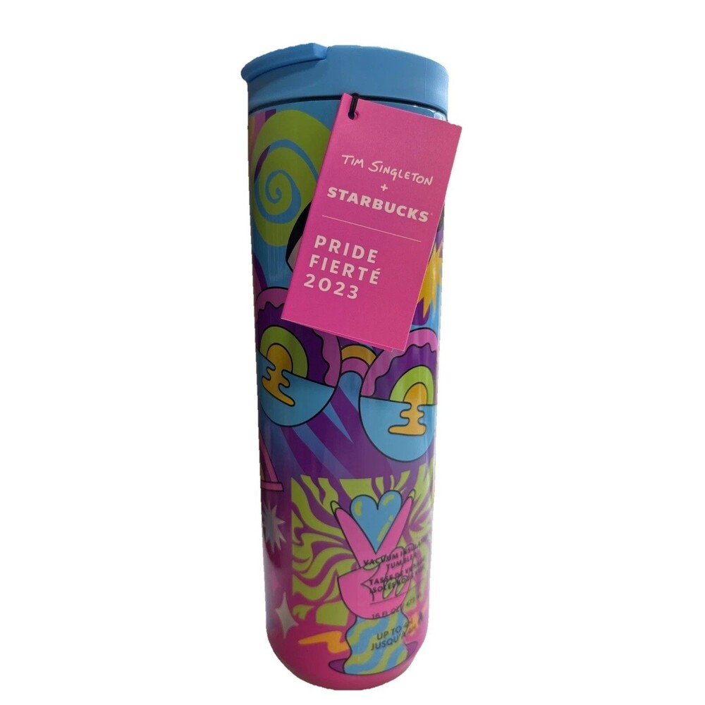💖 Starbucks 2023 Pride Stainless Steel Tumbler Grande 16oz Tim Singleton NEW
